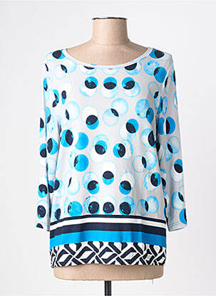 T-shirt manches longues manches longues bleu FRANK WALDER femme