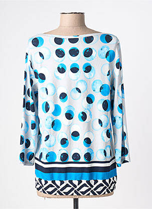 T-shirt manches longues manches longues bleu FRANK WALDER femme