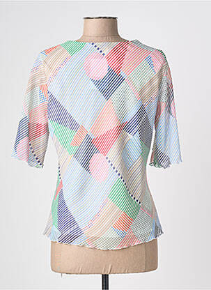 Top imprimé fantaisie manches courtes blanc SOMMERMANN femme