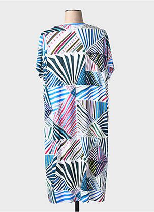 Robe mi-longue manches courtes manches courtes bleu JUPER femme