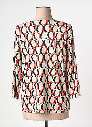 T-shirt manches 3/4 manches 3/4 beige FRANK WALDER femme