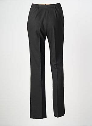 Pantalon droit tissage crêpe taille normale noir KARTING femme