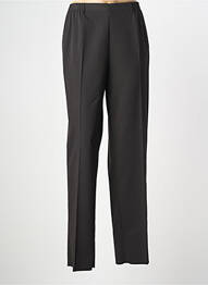 Pantalon droit tissage crêpe taille normale noir KARTING femme