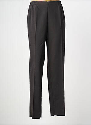 Pantalon droit tissage crêpe taille normale noir KARTING femme