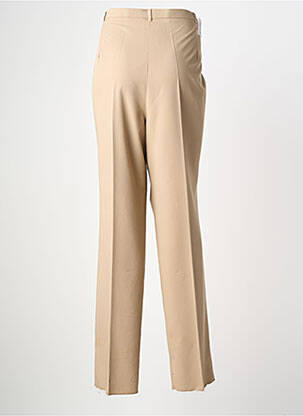 Pantalon droit tissage crêpe taille normale beige CHRISTIAN MARRY femme
