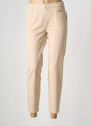 Pantalon 7/8 coupe cigarette taille normale beige FRANK WALDER femme