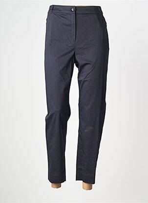 Pantalon 7/8 tissage popeline taille normale bleu CHRISTIAN MARRY femme