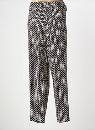 Pantalon droit tissage popeline taille haute noir STARK femme