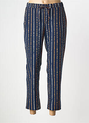 Pantalon 7/8 taille élastique taille normale bleu FRANCE RIVOIRE femme