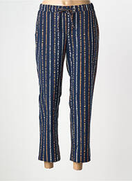 Pantalon 7/8 taille élastique taille normale bleu FRANCE RIVOIRE femme