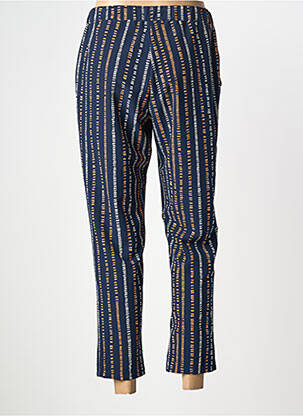 Pantalon 7/8 taille élastique taille normale bleu FRANCE RIVOIRE femme
