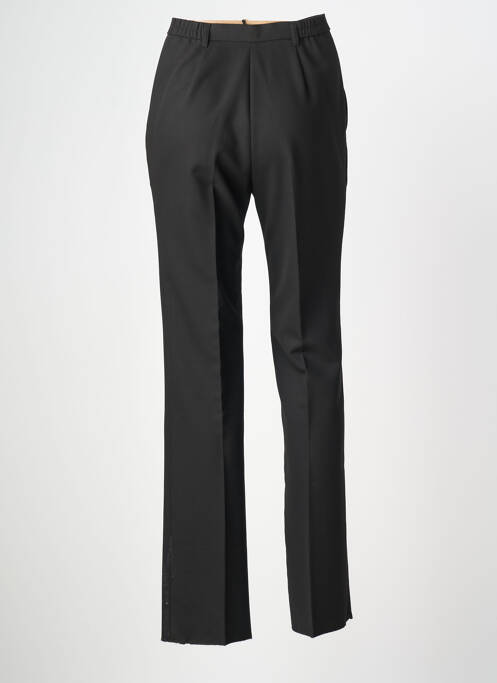 Pantalon droit tissage crêpe taille normale noir KARTING femme