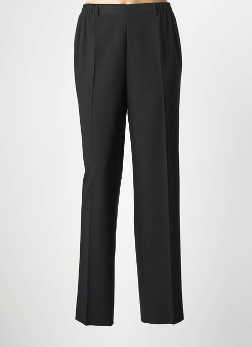 Pantalon droit tissage crêpe taille basse noir KARTING femme