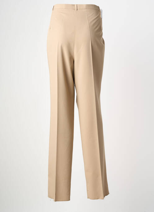 Pantalon droit taille à pinces taille normale beige CHRISTIAN MARRY femme