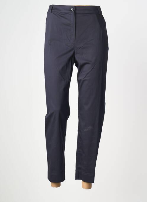 Pantalon 7/8 tissage popeline taille normale bleu CHRISTIAN MARRY femme