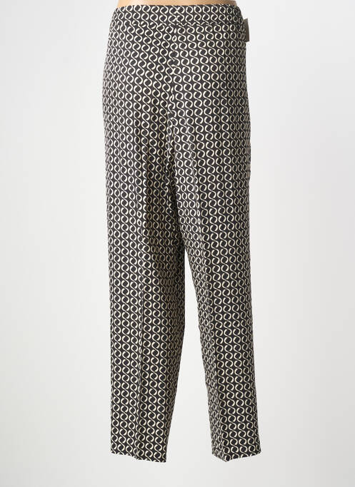 Pantalon droit tissage popeline taille haute noir STARK femme