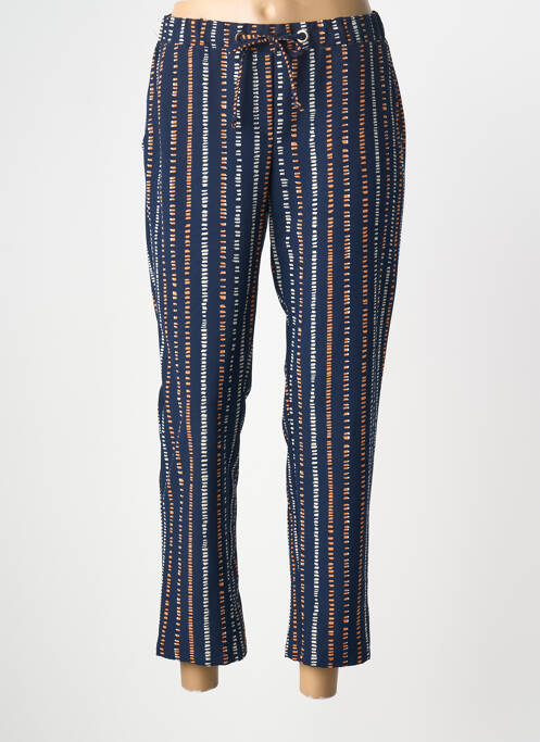 Pantalon 7/8 taille élastique taille normale bleu FRANCE RIVOIRE femme