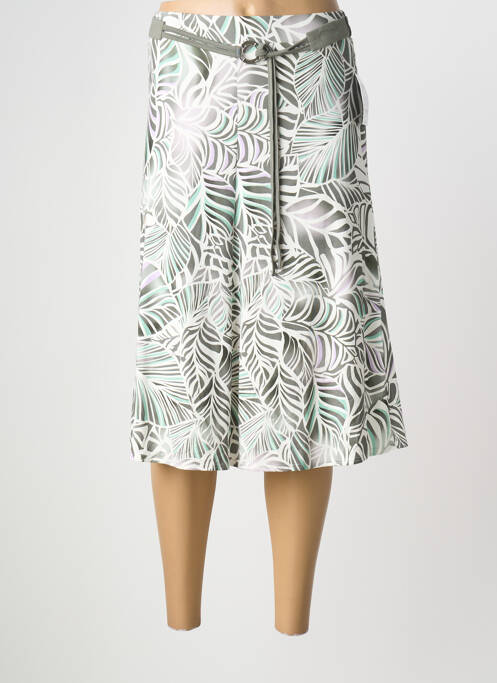 Jupe mi-longue stretch vert FRANK WALDER femme