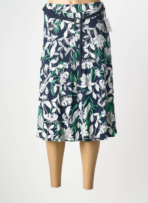 Jupe mi-longue taille normale bleu FRANK WALDER femme