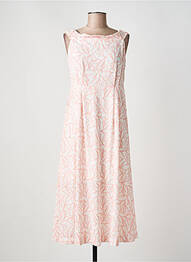 Robe mi-longue imprimé fantaisie sans manche orange COP COPINE femme