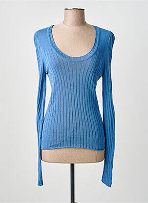 Pull stretch manches longues bleu COP COPINE femme