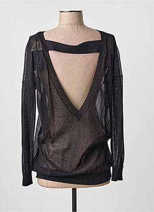 Pull col bateau manches longues noir COP COPINE femme
