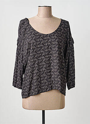 Top imprimé fantaisie manches 3/4 noir COP COPINE femme