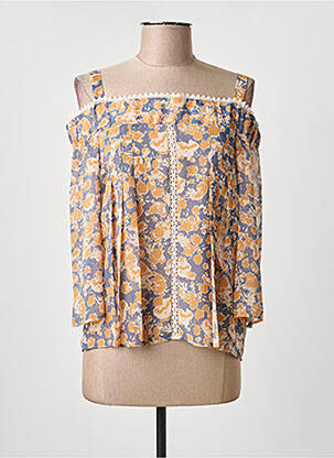 Top tissage crêpe manches 3/4 bleu COP COPINE femme