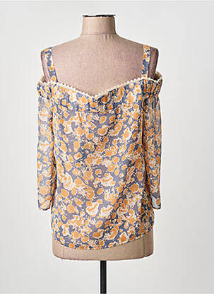 Top tissage crêpe manches 3/4 bleu COP COPINE femme