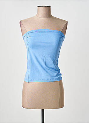 Top tissage jersey sans manche bleu COP COPINE femme
