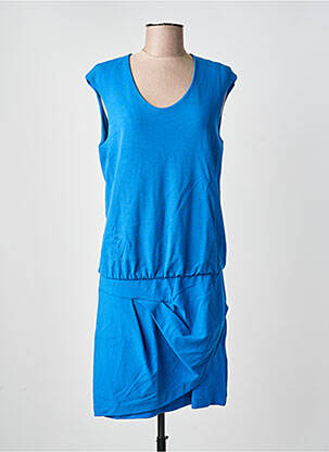 Robe mi-longue manches courtes manches courtes bleu COP COPINE femme