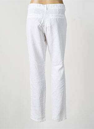Pantalon chino tissage popeline taille normale blanc DDP femme