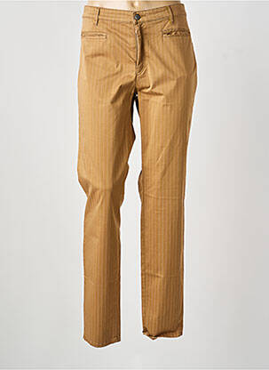 Pantalon chino tissage popeline taille normale marron COUTURIST femme