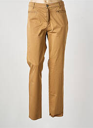 Pantalon chino tissage popeline taille normale marron COUTURIST femme