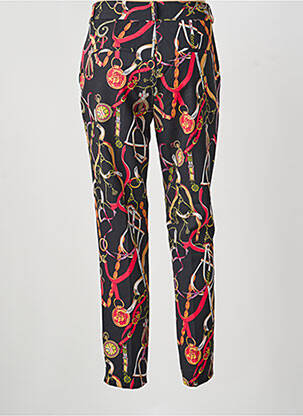Pantalon chino tissage popeline taille normale noir ESQUALO femme