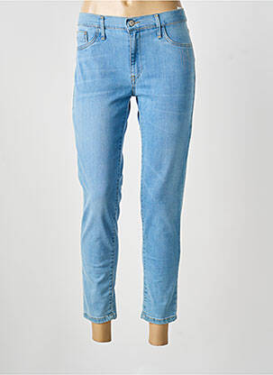 Jeans coupe slim stretch taille normale bleu DESGASTE femme