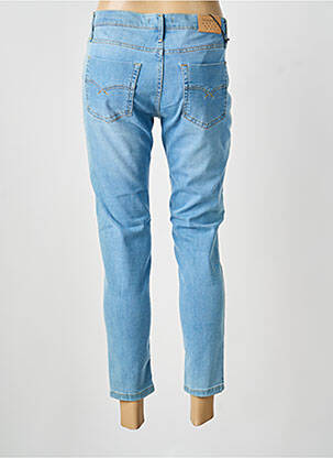 Jeans coupe slim stretch taille normale bleu DESGASTE femme