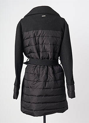 Manteau long coupe cintrée sans capuche noir KAPORAL femme