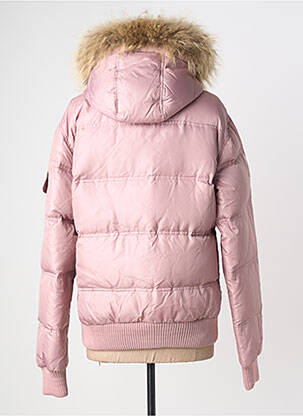 Doudoune manches longues a capuche rose BOMBOOGIE femme