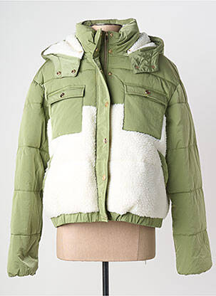 Doudoune manches longues a capuche vert KAPORAL femme