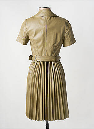 Robe mi-longue manches courtes manches courtes vert GUESS femme