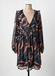Robe mi-longue coupe fluide manches longues noir MOLLY BRACKEN femme