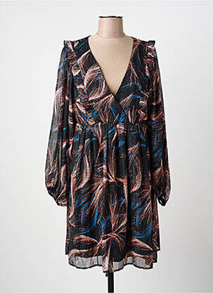 Robe mi-longue coupe fluide manches longues noir MOLLY BRACKEN femme
