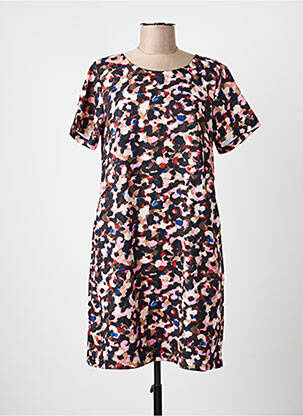 Robe mi-longue coupe fluide manches courtes noir MOLLY BRACKEN femme
