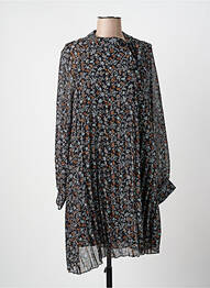 Robe mi-longue coupe fluide manches longues noir MOLLY BRACKEN femme
