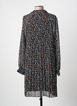 Robe mi-longue imprimé fleurs manches longues noir MOLLY BRACKEN femme
