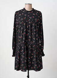 Robe mi-longue coupe fluide manches longues noir MOLLY BRACKEN femme