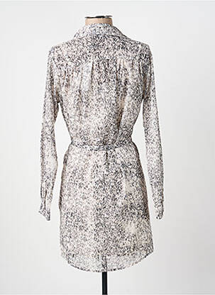 Robe mi-longue coupe fluide manches longues beige MOLLY BRACKEN femme