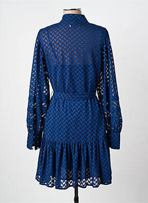 Robe mi-longue coupe fluide manches longues bleu MOLLY BRACKEN femme