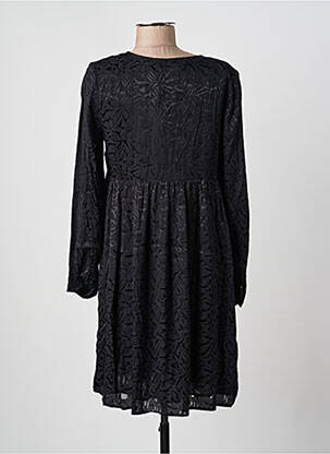 Robe mi-longue coupe fluide manches longues noir LE TEMPS DES CERISES femme
